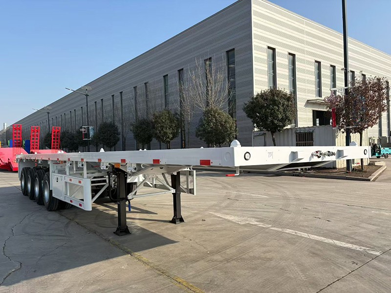 4 Axle 48ft Flatbed Container Trailer factory